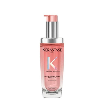 Kérastase Chroma Absolu L'Huile Chroma Éclat Refillable Hair Oil, 75ml | Radiance Sublimating Oil for Color-Treated Hair