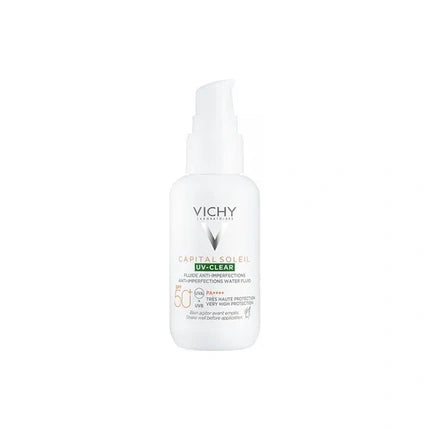 Vichy Capital Soleil UV Clear SPF 50+ Sunscreen, 40ml High Protection for Imperfection-Prone Skin