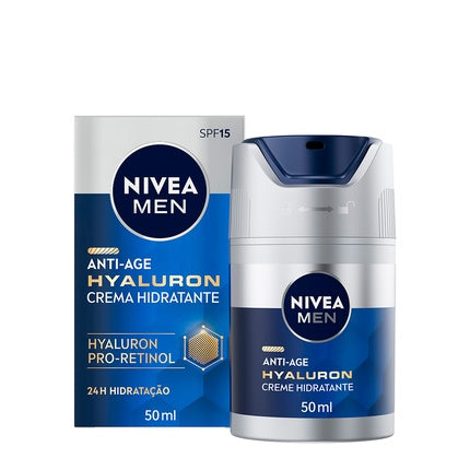 Nivea MEN Hyaluron Hydrating Anti-Wrinkle Moisturizing Cream SPF 15, 50ml Daily Face Cream