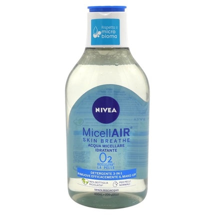 Nivea Moisturizing Micellar Water for Normal Skin, 400ml Gentle Makeup Remover & Facial Cleanser
