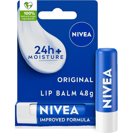 Nivea Original Care Lip Balm, 4.8g Hydrating Lip Care with Shea Butter & Natural Origin Ingredients