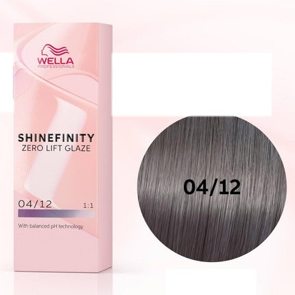 Wella Professionals Shinefinity Zero Lift Glaze Tint 04/12, 60ml Demi-Permanent Hair Colour Glaze