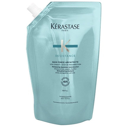 Kérastase Resistance Bain Force Architecte Strengthening Shampoo Refill for Very Damaged & Brittle Hair, 500ml