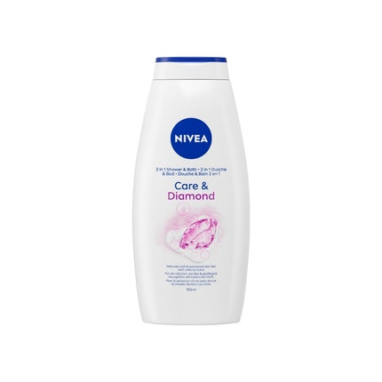Nivea Care & Diamond Shower Gel with Vitamins C & E and Nourishing Oils, 750ml | Floral Moisturizing Body Wash