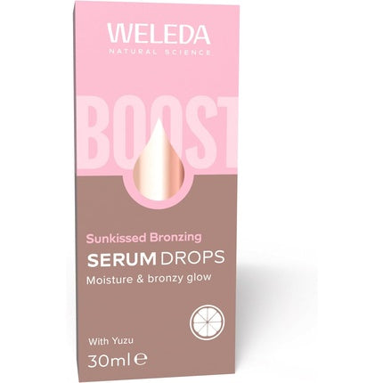 Weleda Sunkissed Bronzing Face Serum Drops with Yuzu – Glow-Enhancing Bronzing Serum for Radiant Skin
