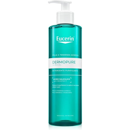 Eucerin DermoPure Clinical Purifying Facial Cleansing Gel, 400ml Daily Face Cleanser for Oily & Blemish-Prone Skin