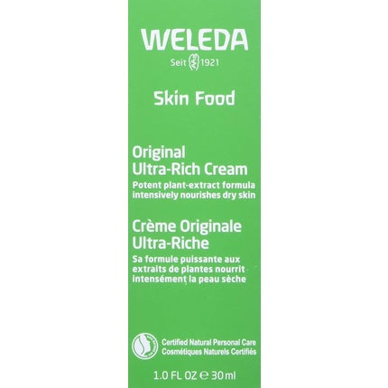 Weleda Skin Food Original Ultra-Rich Cream, 30ml Multi-Purpose Moisturiser for Dry Skin