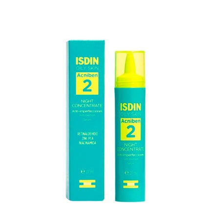 ISDIN Acniben Night Concentrate Serum, 27ml | Overnight Anti-Blemish Serum for Oily & Acne-Prone Skin