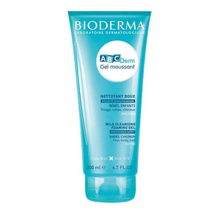 Bioderma ABCDerm Cleansing Gel, 200ml Gentle Hair & Body Wash for Babies and Children