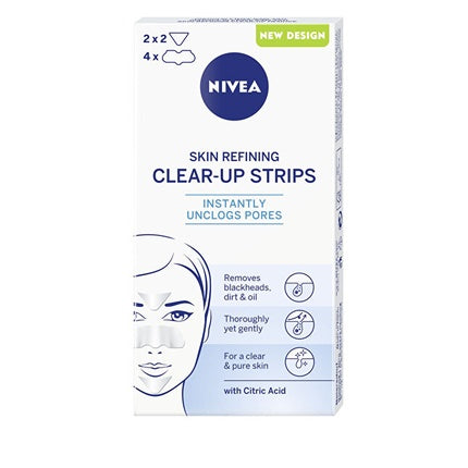 Nivea Refreshing Cleanser Patch Refining Clear-Up Strips 6 Pieces | Nose & T-Zone Pore Cleansing Strips