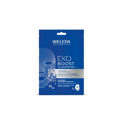 Weleda Exo Boost Collagen Sheet Mask Rejuvenating Face Sheet Mask for Radiant-Looking Skin