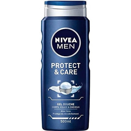 Nivea Men Protect & Care 3-in-1 Shower Gel, 500ml for Body, Face & Hair