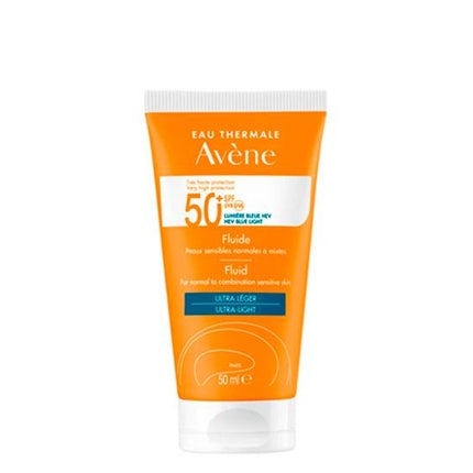 Avène Ultra Light Fluid SPF 50+ Face & Neck Sunscreen, 50ml for Normal to Combination Skin