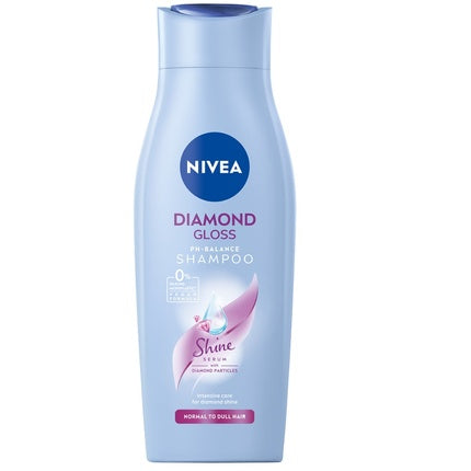 Nivea Diamond Gloss Gentle Shampoo for Dull Hair, 400ml Shine-Enhancing Shampoo