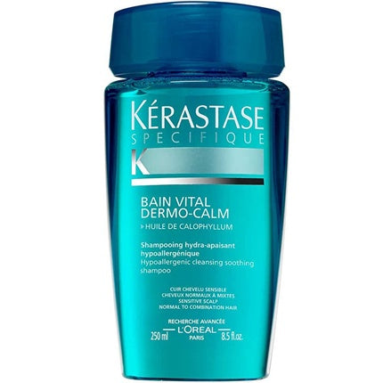 Kérastase Specifique Bain Vital Dermo-Calm Hypoallergenic Hydra-Soothing Shampoo, 250ml for Sensitive Scalp