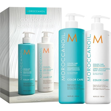 Moroccanoil Color Care Shampoo & Conditioner Half-Liter Set – Colour Protection Hair Care Duo for Colour-Treated Hair