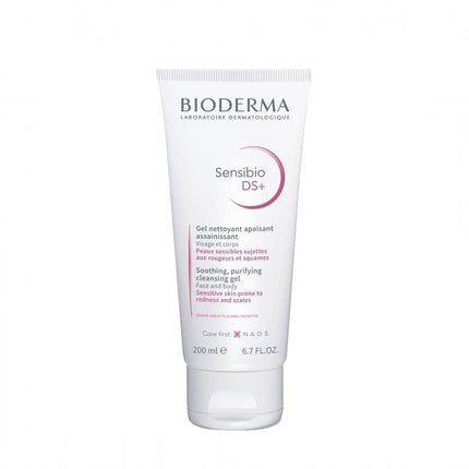 Bioderma Sensibio DS+ Purifying Soothing Cleansing Gel, 200ml Face Cleanser for Sensitive & Redness-Prone Skin