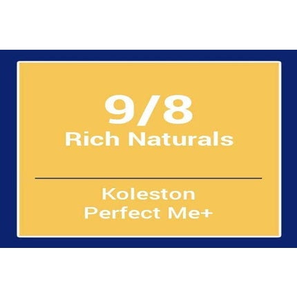 Wella Professionals Koleston Perfect ME+ Rich Naturals 9/8 Very Light Blonde Pearl Permanent Hair Color, 60ml