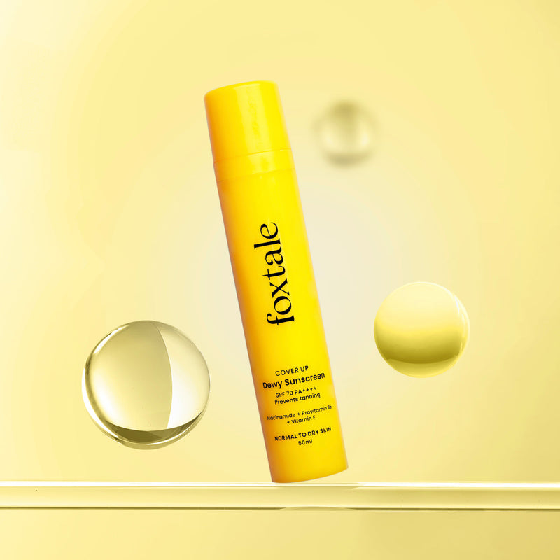 Foxtale SPF 70 Dewy Finish Sunscreen Provides Protection From UV Rays and Enhances Overall Complexion, 50ml Buy at Indicrest
