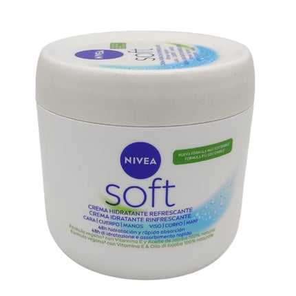 Nivea Soft Refreshing Moisturising Cream, 500ml Multi-Purpose Face, Body & Hand Cream