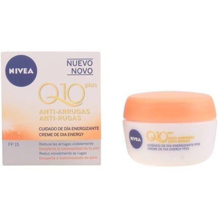 Nivea Q10 Plus Anti-Wrinkle Energizing Day Cream SPF15, 50ml Daily Moisturiser with Coenzyme Q10 & Vitamin C