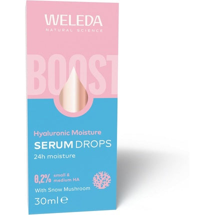Weleda Hyaluronic Moisture Face Serum Drops with Snow Mushroom Hydrating Face Serum