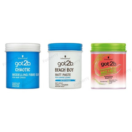 Schwarzkopf got2b Made4Mess Chaotic Molding Gum Hair Styling Wax for Flexible Hold