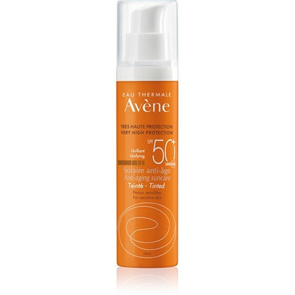 Avène Anti-Ageing Tinted Sun Care SPF 50+ Protective Face Cream, 50ml Anti-Wrinkle Tinted Sunscreen