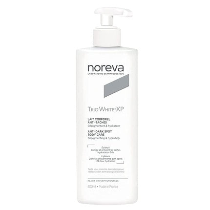 Noreva Trio White XP Anti-Spot Body Milk, 400ml | Brightening & Moisturizing Body Lotion