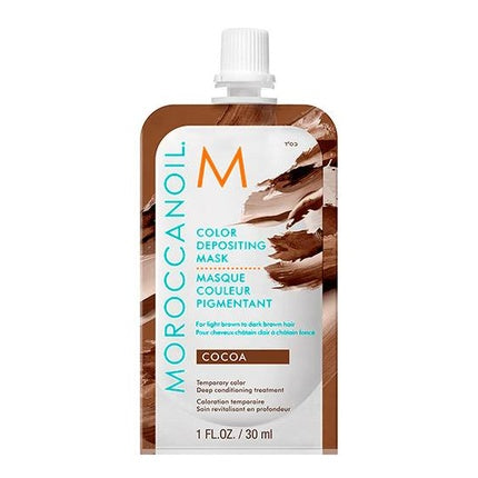 Moroccanoil Color Depositing Mask Cocoa, 30ml | Temporary Color-Depositing Hair Mask for Rich Cocoa Brown Tones