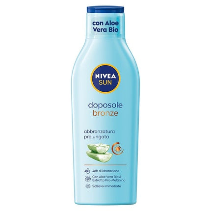 Nivea SUN After Sun Bronze Lotion, 200ml - After-Sun Moisturising Lotion with Organic Aloe Vera & Pro-Melanin Extract