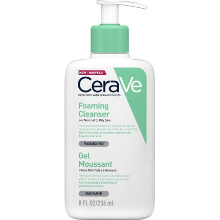 CeraVe Foaming Cleanser, 236ml Cleansing Foaming Gel for Normal to Oily Skin