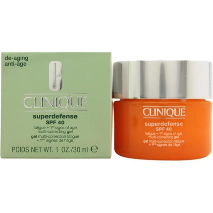 Clinique Superdefense SPF 40 Fatigue + 1st Signs of Age Multi-Correcting Gel, 30ml - Daily Moisturizing Face Gel