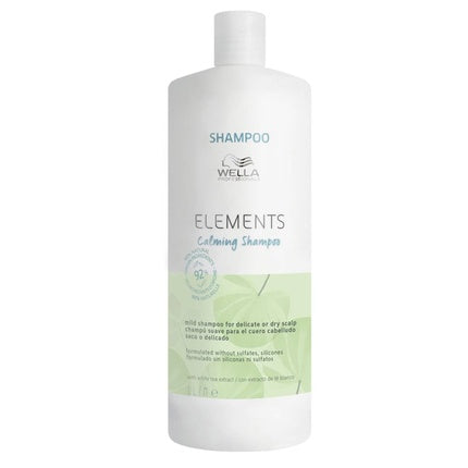 Wella Professionals Elements Calming Shampoo, 1000ml Soothing Shampoo for Sensitive Scalp