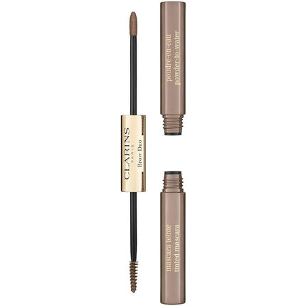 Clarins Brow Duo, 2.8g Eyebrow Pencil & Gel for Defined, Natural-Looking Brows