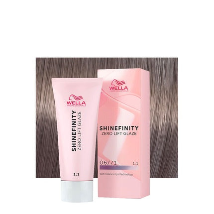 Wella Professionals Shinefinity Color Glaze 06/71 Frosted Chestnut Dark Blonde Brown Ash Demi-Permanent Hair Color, 60ml