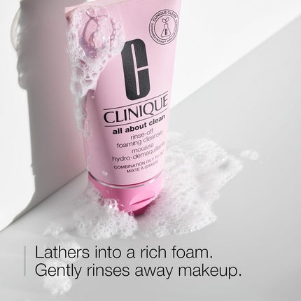 Clinique All About Clean Rinse-Off Foaming Facial Cleanser with Hyaluronic Acid, 150ml