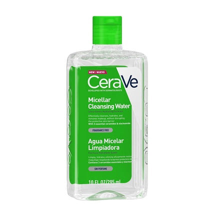 CeraVe Hydrating Micellar Cleansing Water, 295ml – Gentle No-Rinse Makeup Remover & Facial Cleanser with Ceramides