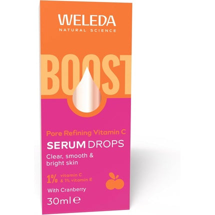 Weleda Pore Refining Face Serum Drops with Cranberry & Vitamin C Hydrating Facial Serum