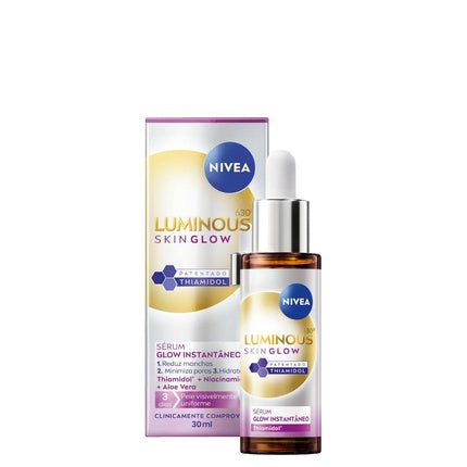 Nivea Cellular Luminous630 Skin Glow Instant Glow Serum, 30ml Brightening Face Serum with Hyaluronic Acid