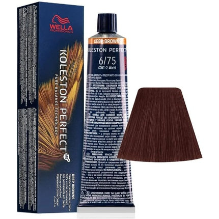 Wella Professionals Koleston Perfect Me+ Deep Browns 6/75 Dark Blonde Brown Red Violet Permanent Hair Color Cream, 60ml