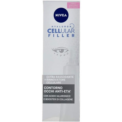 Nivea Hyaluron Filler Eye Cream Anti-Wrinkle, 15ml | Hydrating Eye Cream for Fine Lines & Smoother-Looking Eye Area