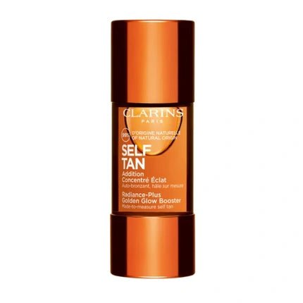 Clarins Self Tan Radiance Plus Golden Glow Booster, 15ml – Customisable Self-Tanning Face Booster for a Natural-Looking Glow