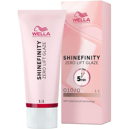 Wella Professionals Shinefinity Zero Lift Glaze 010/0 Light Blonde Natural Demi-Permanent Hair Color, 60ml