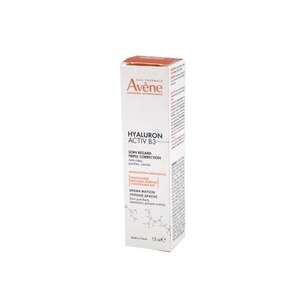 Avène Hyaluron Activ B3 Eye Triple Correction Cream, 15ml Anti-Ageing Eye Care for Fine Lines & Puffiness