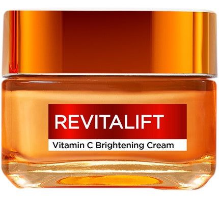 L'Oréal Paris Revitalift Vitamin C Brightening Cream, 50ml – Daily Face Moisturiser with Vitamin C for Radiant Skin