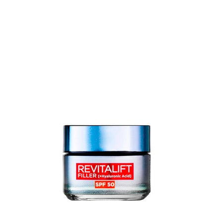 L'Oréal Paris Revitalift Filler Day Cream SPF 50, 50ml | Hydrating Anti-Ageing Face Moisturizer with High Sun Protection