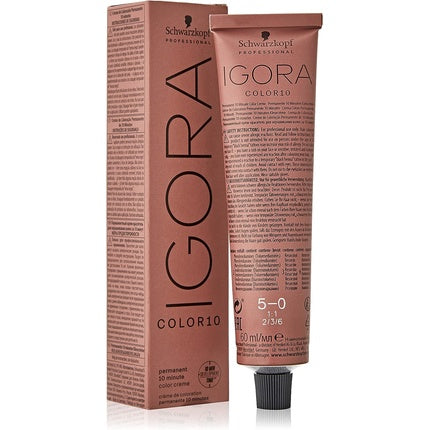 Schwarzkopf Professional Igora Color10 Permanent Hair Color 5-0 Light Natural Brown, 60ml