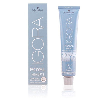 Schwarzkopf Igora Royal Highlifts 12-1 Special Blonde Cendré Permanent Hair Color Cream, 60ml – Professional High Lift Hair Colour for Cool Blonde Results