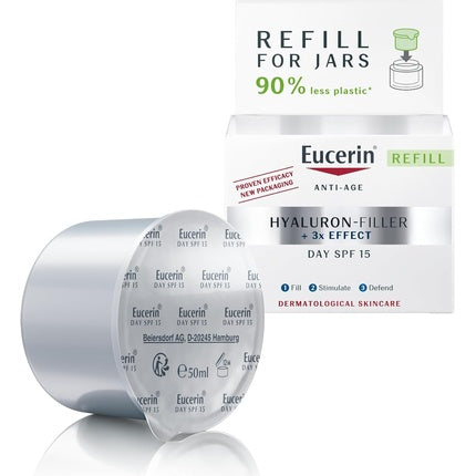 Eucerin Hyaluron-Filler Day Cream SPF 15 for Dry Skin Refill, 50ml – Anti-Wrinkle Moisturising Face Cream